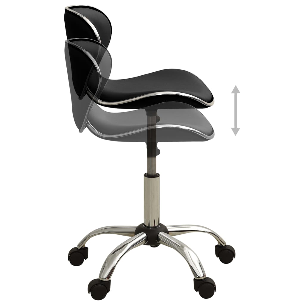 VidaXL Salonhocker schwarzes Kunstleder