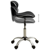 VidaXL Salonhocker schwarzes Kunstleder