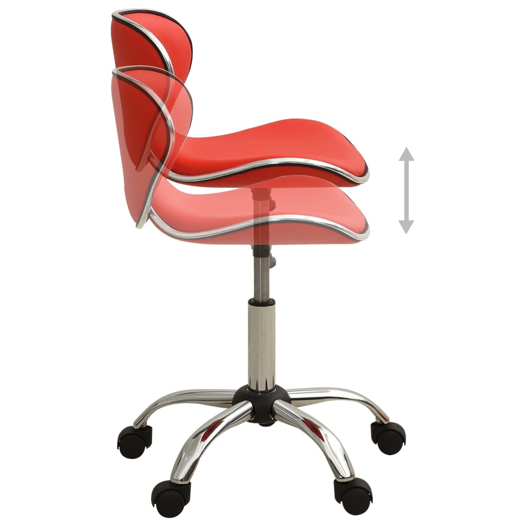 VidaXL Salonhocker Kunstleder rot