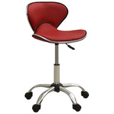 Vidaxl Salon stool Artificial leather wine red