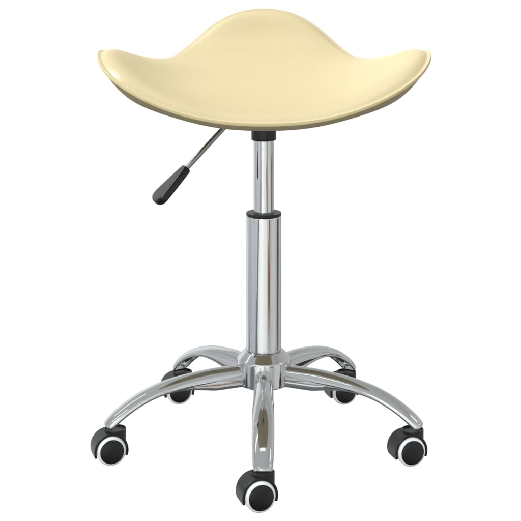 Tabouret de salon vidaxl crème en cuir artificiel -colore