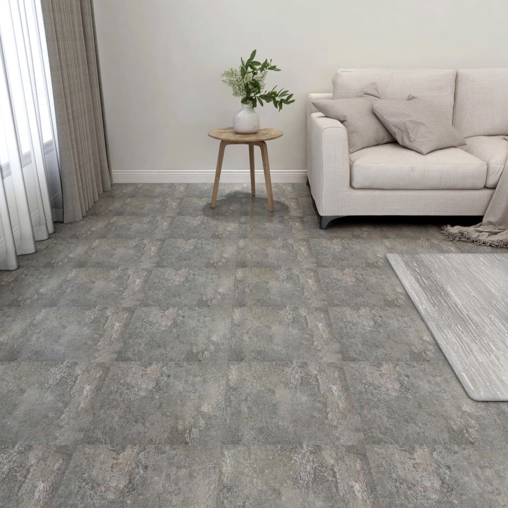 Tablas de piso Vidaxl autoadhesivo 55 st 5.11 m² PVC Gray