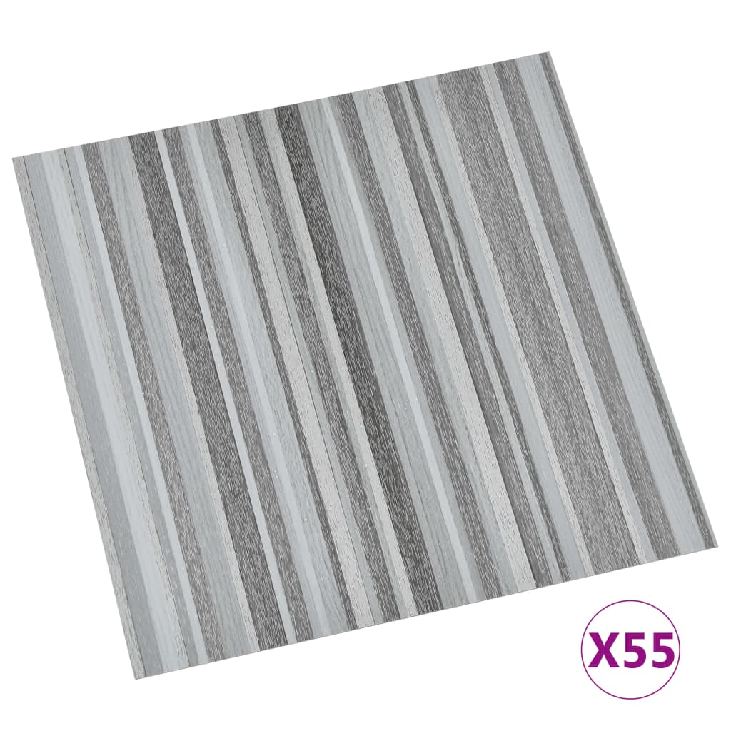 Vidaxl Floorboards Self -adhesive 55 st 5.11 m² PVC light gray