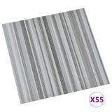 Tablas de piso Vidaxl autoadhesivo 55 st 5.11 m² PVC gris claro