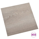 Vidaxl golvbrädor självhäftande 55 ST 5,11 m² PVC taupe