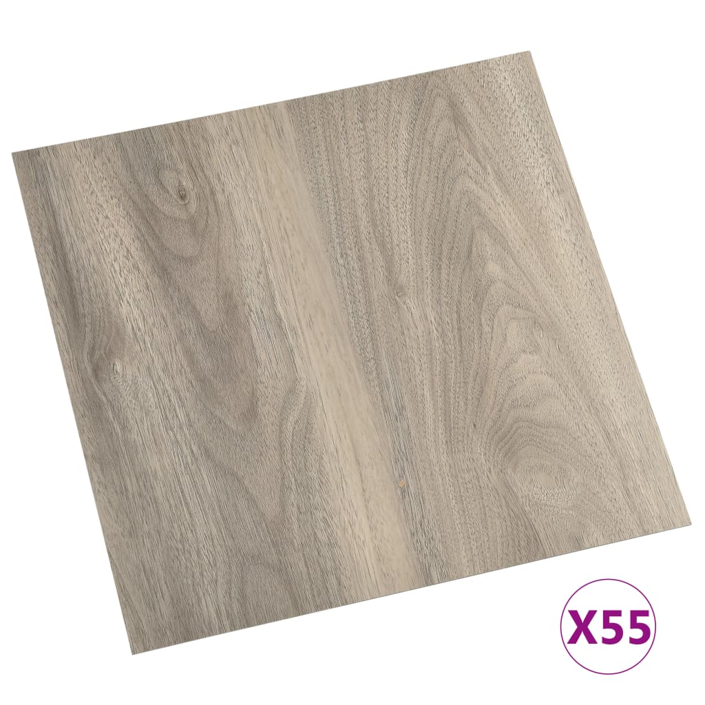 Vidaxl Dielen selbst -adhäsiv 55 ST 5,11 m² PVC Taupe