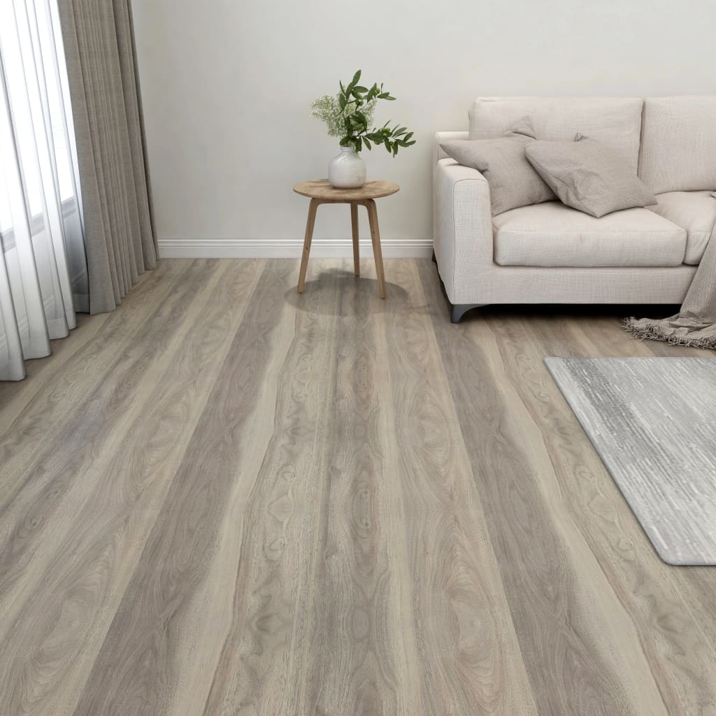 Vidaxl golvbrädor självhäftande 55 ST 5,11 m² PVC taupe