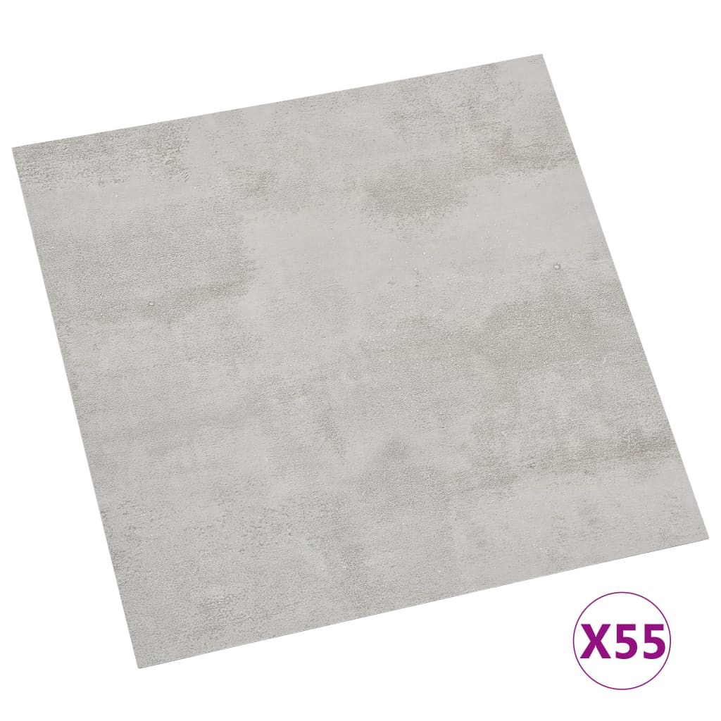 Vidaxl Floonal -desky Self -Adhesive 55 ST 5,11 m² PVC světle šedá