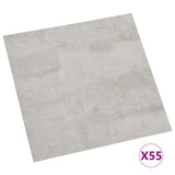 Tablas de piso Vidaxl autoadhesivo 55 st 5.11 m² PVC gris claro