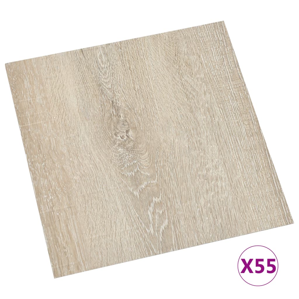 Vidaxl aboard pavimenti autoadesivo 55 st 5,11 m² beige pvc