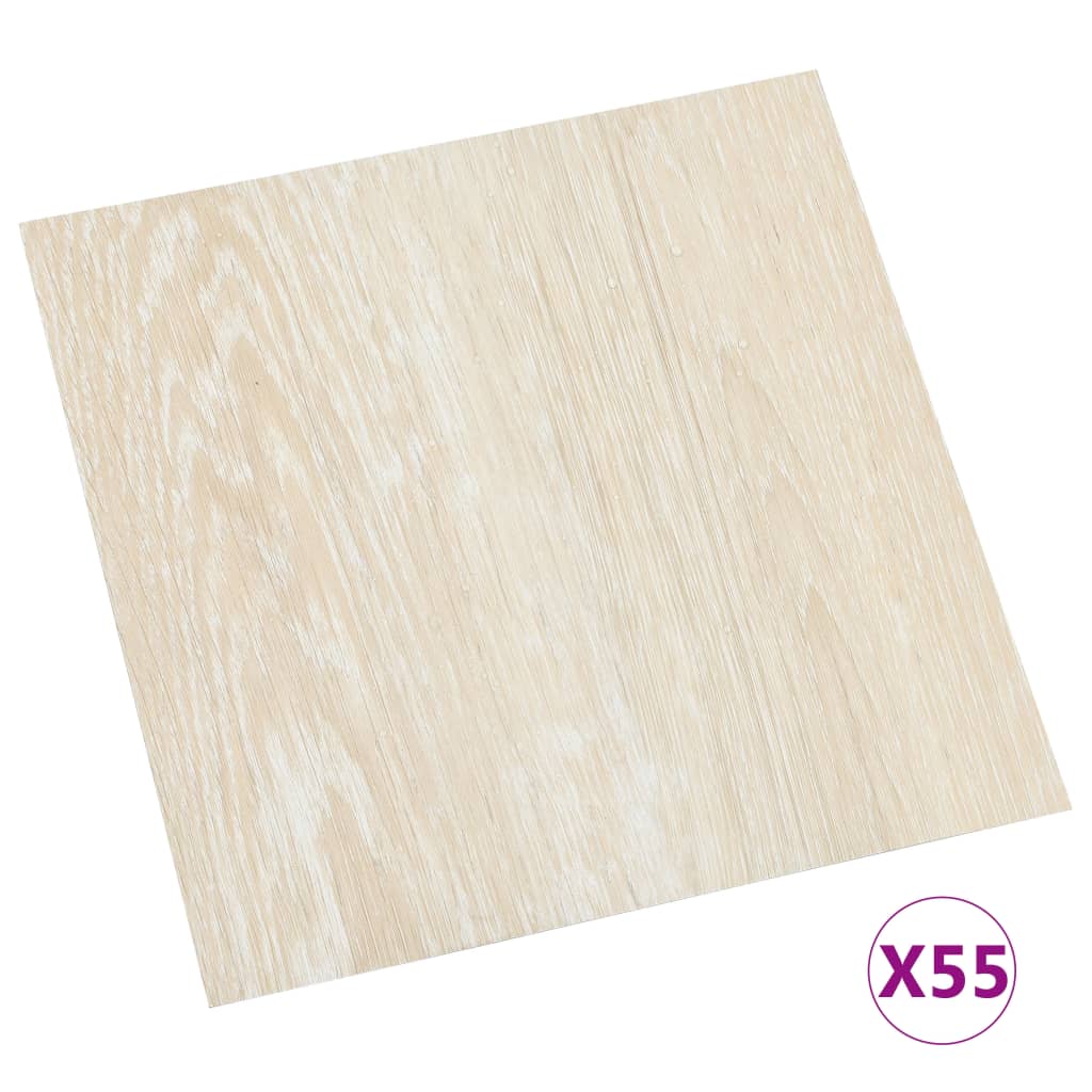 Vidaxl talne plošče samouddejne 55 ST 5,11 m² PVC Beige