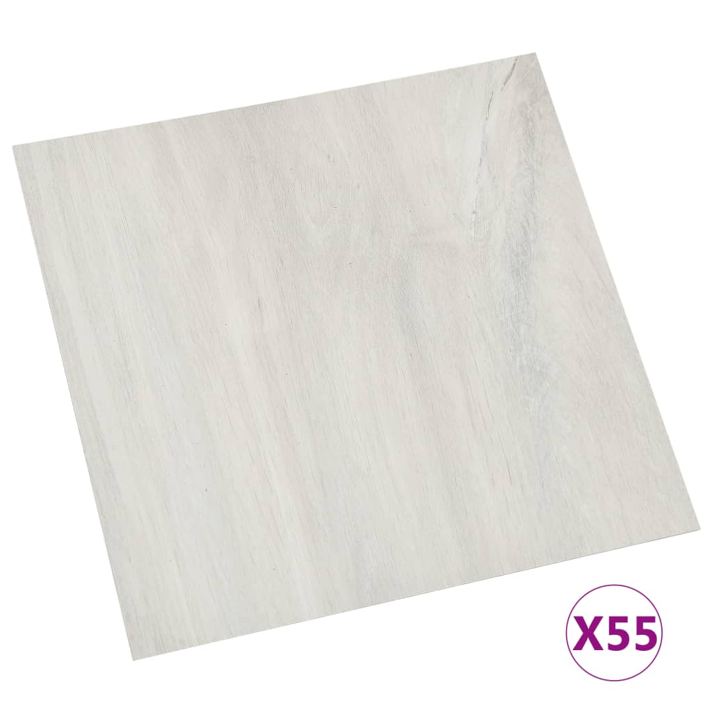 Vidaxl Dielen selbst -adhäsiv 55 ST 5.11 m² PVC -Creme