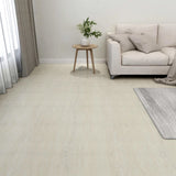 Vidaxl Dielen selbst -adhäsiv 55 ST 5.11 m² PVC -Creme