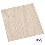 Boards de plancher vidaxl auto-adhésif 55 ST 5,11 m² en PVC brun clair