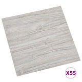 Vidaxl Floorboards Selvlavt 55 ST 5.11 m² PVC Light Gray