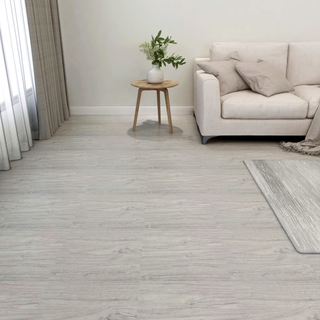 Vidaxl Floorboards Selvlavt 55 ST 5.11 m² PVC Light Gray