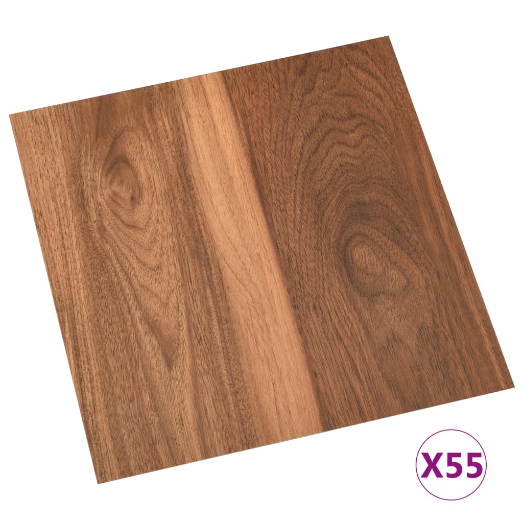 Vidaxl podłogowe płyty samozadowolenia 55 St 5.11 m² PVC Brown