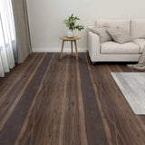 Vidaxl Dielen selbst -adhäsiv 55 ST 5.11 m² PVC Dunkelbraun