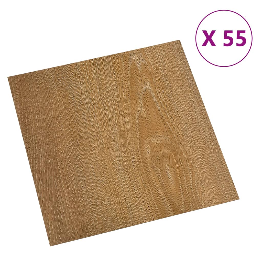 Vidaxl Historeboards selwer -Aadhesive 55 st 5.11 m² ass pvc Brown