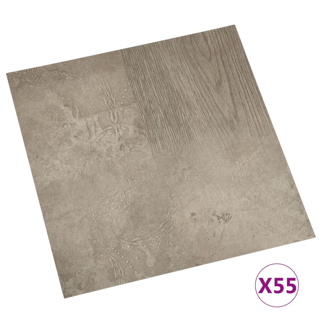 Vidaxl Floorboards Self -adhezyjne 55 St 5.11 m² PVC Grey