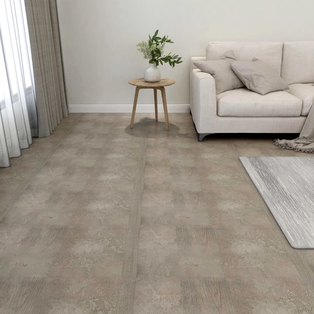 Vidaxl Floorboards Self -adhesive 55 st 5.11 m² PVC Gray