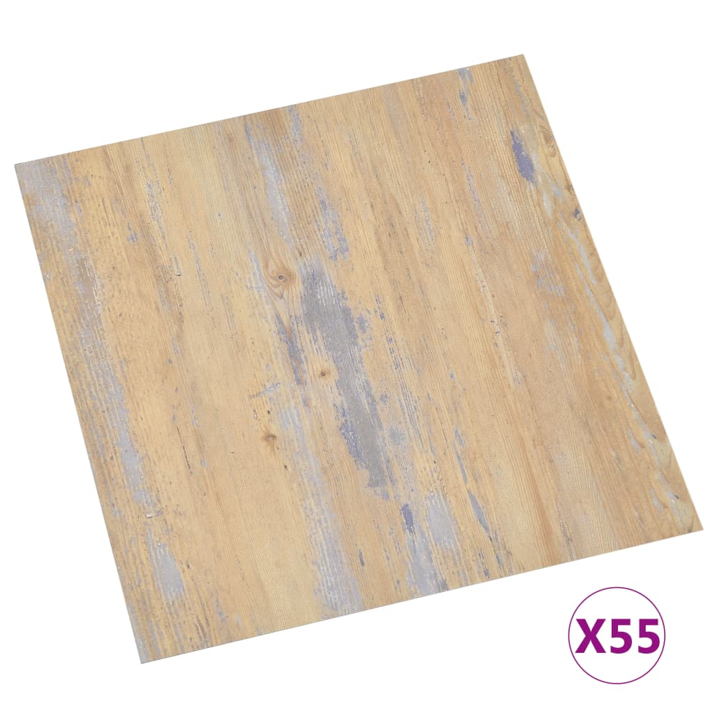 Vidaxl Floorboards Self -Adhesive 55 ST 5,11 m² PVC hnědá