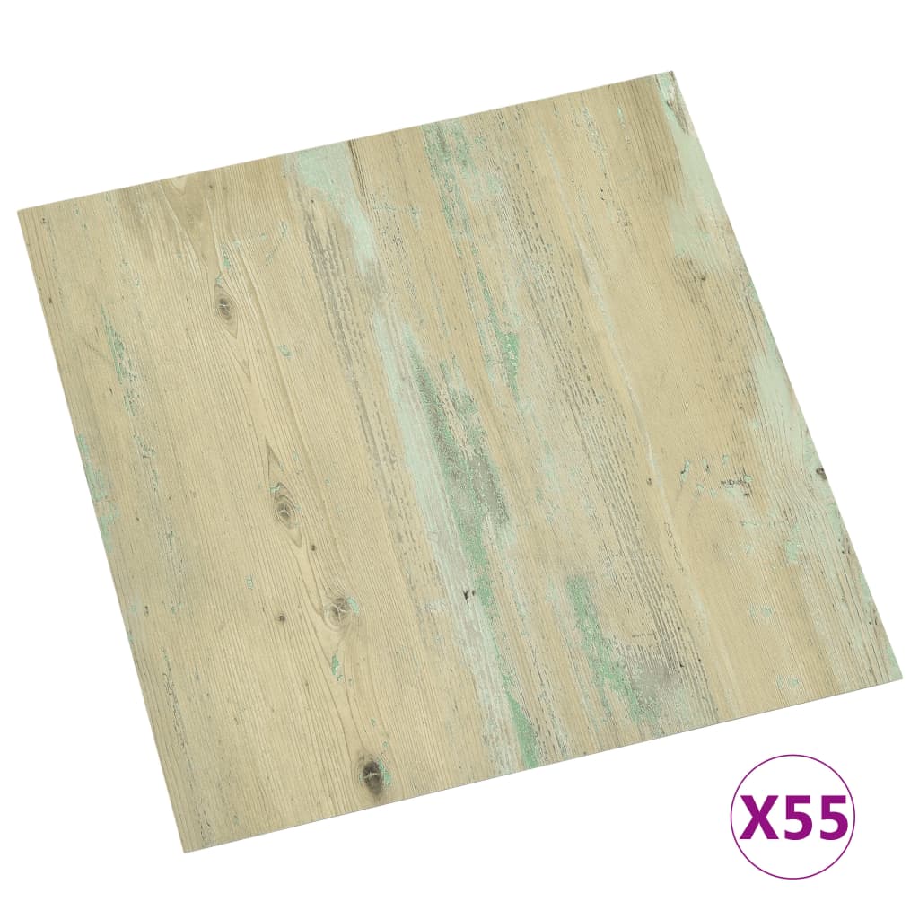 Tablas de piso de Vidaxl autoadhesivo 55 st 5.11 m² PVC marrón claro