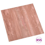 Vidaxl Floorboards Selvlavt 55 ST 5.11 m² PVC Rød