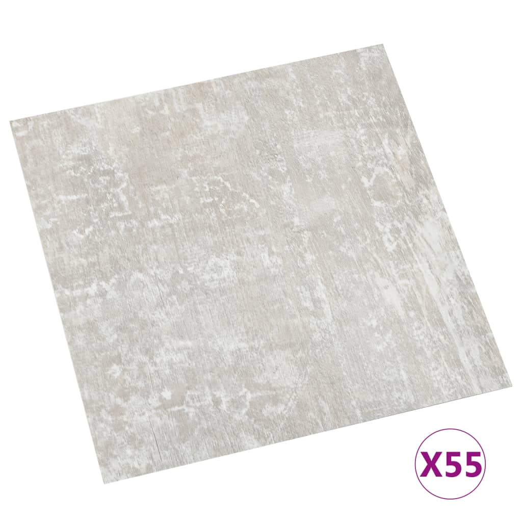 Vidaxl Floorboards Selvlavt 55 ST 5.11 m² PVC Light Gray