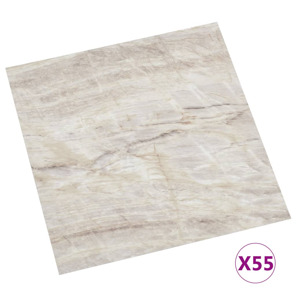 Vidaxl talne plošče samouddejne 55 ST 5,11 m² PVC Beige