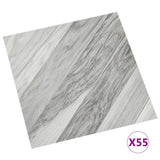 Vidaxl aboard pavimenti autoadesivo 55 st 5.11 m² PVC Striped Grey