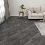 Vidaxl Bodendielen selbstklebend 55 Stk. 5,11 m² PVC gestreift grau