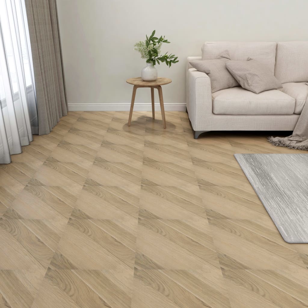 Vidaxl Floorboards Self -adhesive 55 ST 5.11 m² PVC Striped Brown