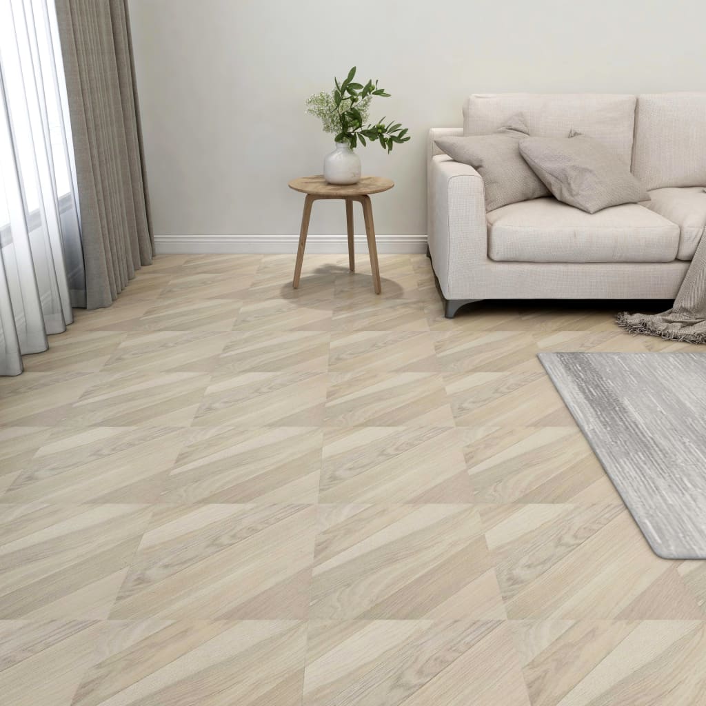 Vidaxl Floorboards Selvlavt 55 ST 5.11 m² PVC Striped Beige