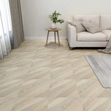 Vidaxl aboard pavimenti autoadesivo 55 st 5,11 m² beige a strisce in pvc