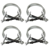 Vidaxlseile mit Carabiner 4 St. Gummi