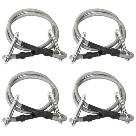Vidaxxl Seile mit Karabiner 4 Stück Gummi