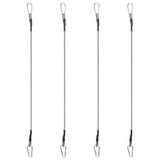 Vidaxlseile mit Carabiner 4 St. Gummi