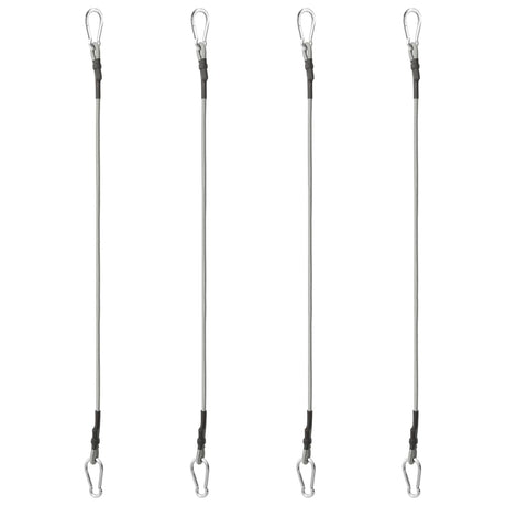 Vidaxxl Seile mit Karabiner 4 Stück Gummi