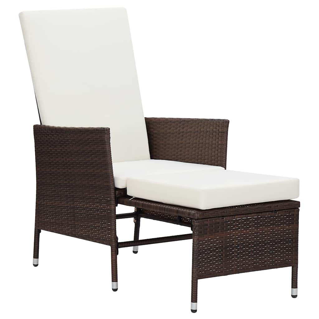 Vidaxl 2-delige loungeset met kussens poly rattan bruin
