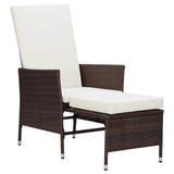 Vidaxl 2-delige loungeset met kussens poly rattan bruin