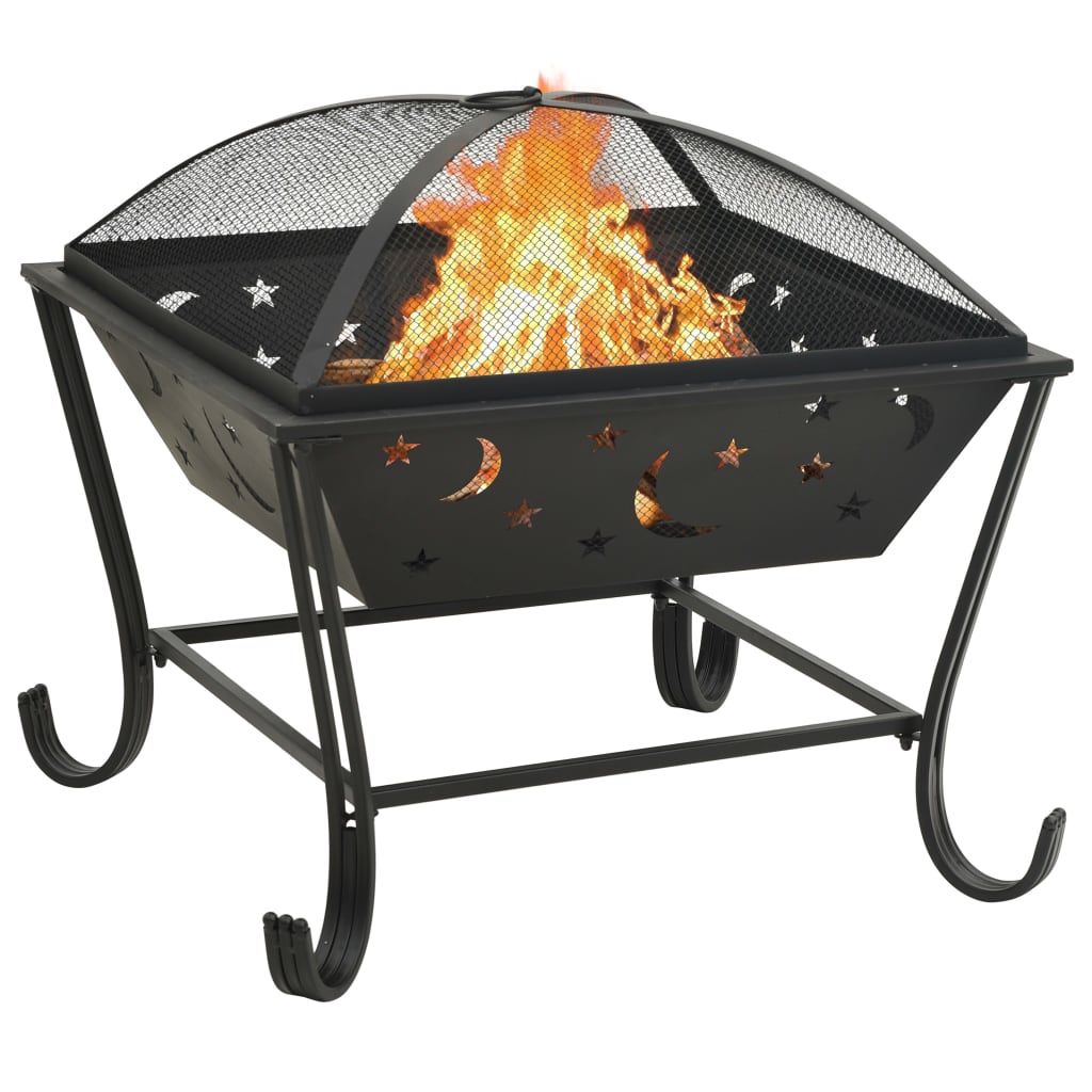 VidaXL fireplace with poker XXL 62 cm steel