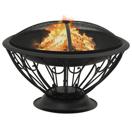 Vidaxl -Kamin mit Poker xxl 75 cm Stahl