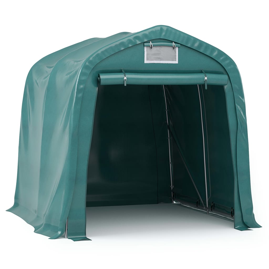 Tienda de garaje Vidaxl 1.6x2.4 M PVC Green