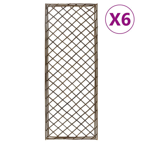 Vidaxl tuinlatwerken 6 st 30x120 cm wilgenhout