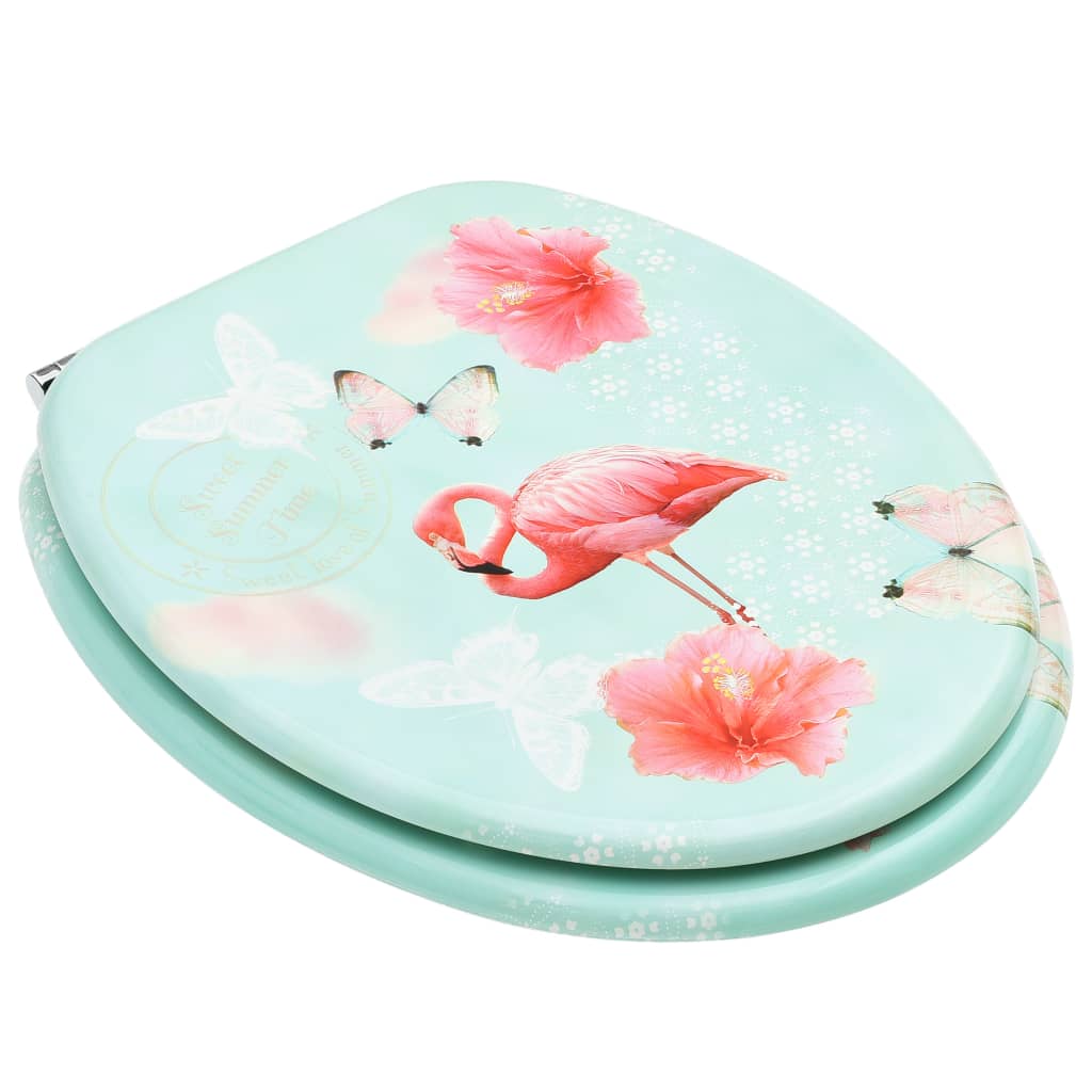 Vidaxl Toilet Seats avec couvercle 2 ST Flamingo MDF