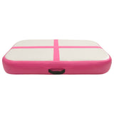 Vidaxl gymnastikkmatte med pumpe oppblåsbar 60x100x15 cm PVC rosa