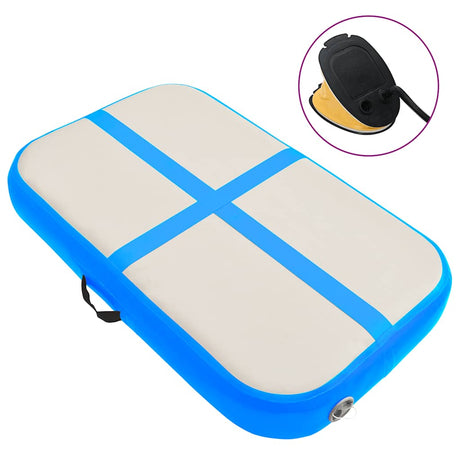 Vidaxl Gymnastics Matte mit Pumpenblasable 60x100x15 cm PVC Blau