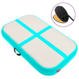 Vidaxl Gymnastics Matte mit Pumpenblasable 60x100x15 cm PVC Grün