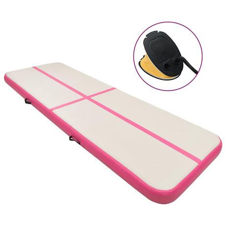 Vidaxl Gymnastics Matte mit Pumpen aufblasbar 300x100x15 cm PVC Pink